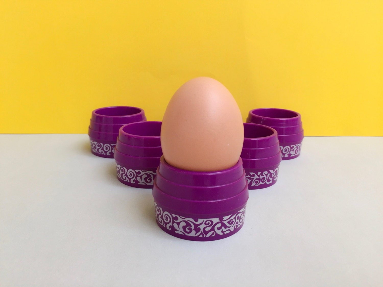 Plastic egg cups set of six Etsy