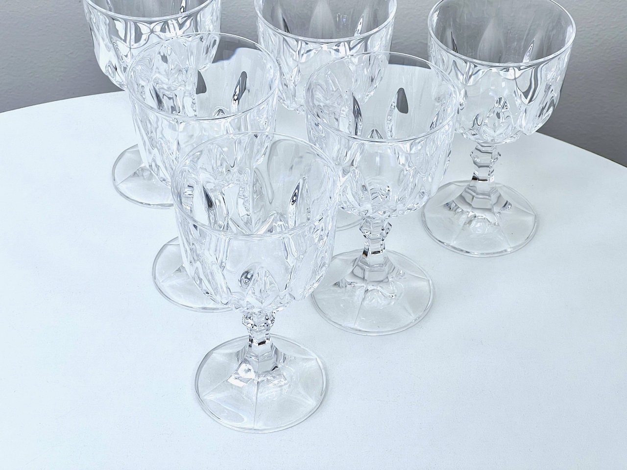 Vintage Set of 6 RCR Crystal Wine Glasses / RCR Ambassador Wine Glass / RCR  Crystal Glass Set / Royal Crystal Rock Glasses -  Denmark