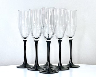 Luminarc (France) 'Domino' Champagne Flute Glasses (set x6)