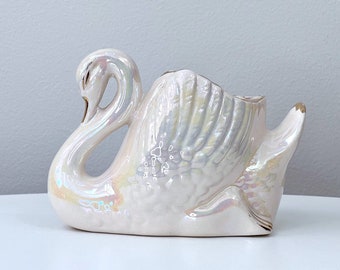 Pates Potteries (Australia) Lustre Swan Jardiniere/Planter