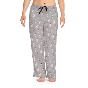 Trendy light blue Diet Coke pajama pants for women! Cozy, aesthetic loungewear, perfect Valentine's Day gift for soda lovers and Cola fans.