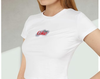 Maglietta per neonati con Coca-Cola Light: top corto retrò Y2K, regalo per gli amanti delle bibite gassate