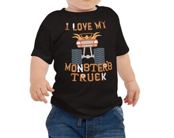 Camiseta de bebé "Amo mi Monster Truck"
