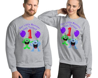 Felpa Little Monster per il primo compleanno: outfit unisex per il primo compleanno