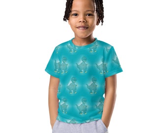 Archie the T-Rex Kids Crew Neck T-Shirt: Dinosaur Youth Tee