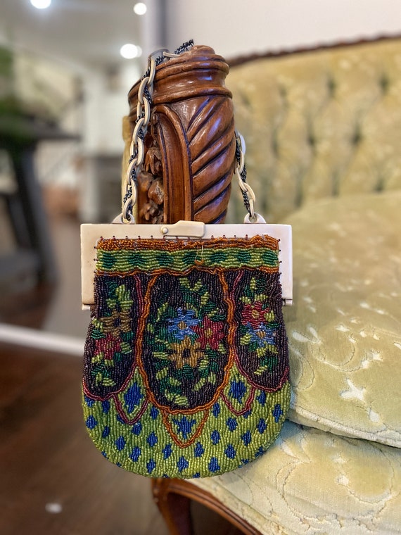 antique purse with french - Gem