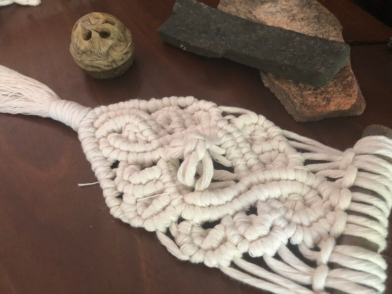 Small Macrame Crystal / Plant Hanger / Holder Boho Wall | Etsy