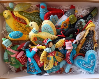 ALL 12 days of Christamas ornaments #1 -#12 'Merry and Bright'