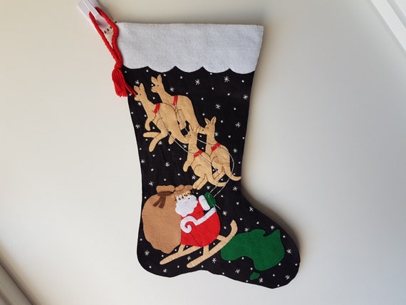 Made to Order Santa in Australia Felt Christmas Stocking