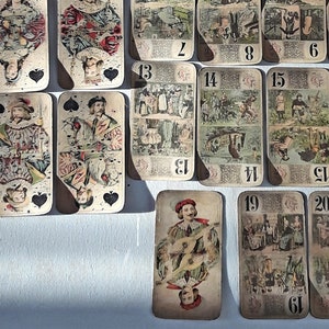 Antique Tarot cards French B.P. Grimaud fortune telling cartomancy reading clairvoyant future seer prophetic spiritual mystic card decks