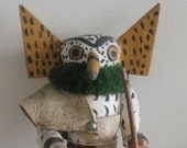 Native American Hopi Indian art owl Kachina Doll carved Earth spirit ancient symbolic artifact