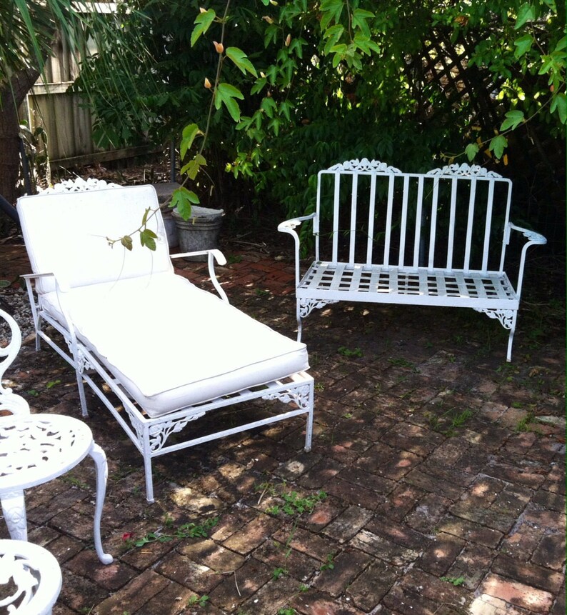 Vintage Outdoor Furniture Seating Set Paired Garden Patio Etsy