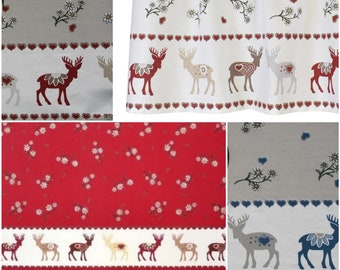 Curtain valance Cafe curtain Deer curtain Modern Decor Scandinavian Design Textile Made to order custom sizes Housewarming gift