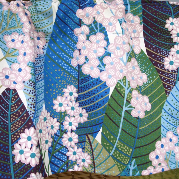 Panel cortina blanco azul púrpura púrpura hojas lila flores Moderna Casa Decoración Cafe cortina cocina valance, mantelería, gran REGALO