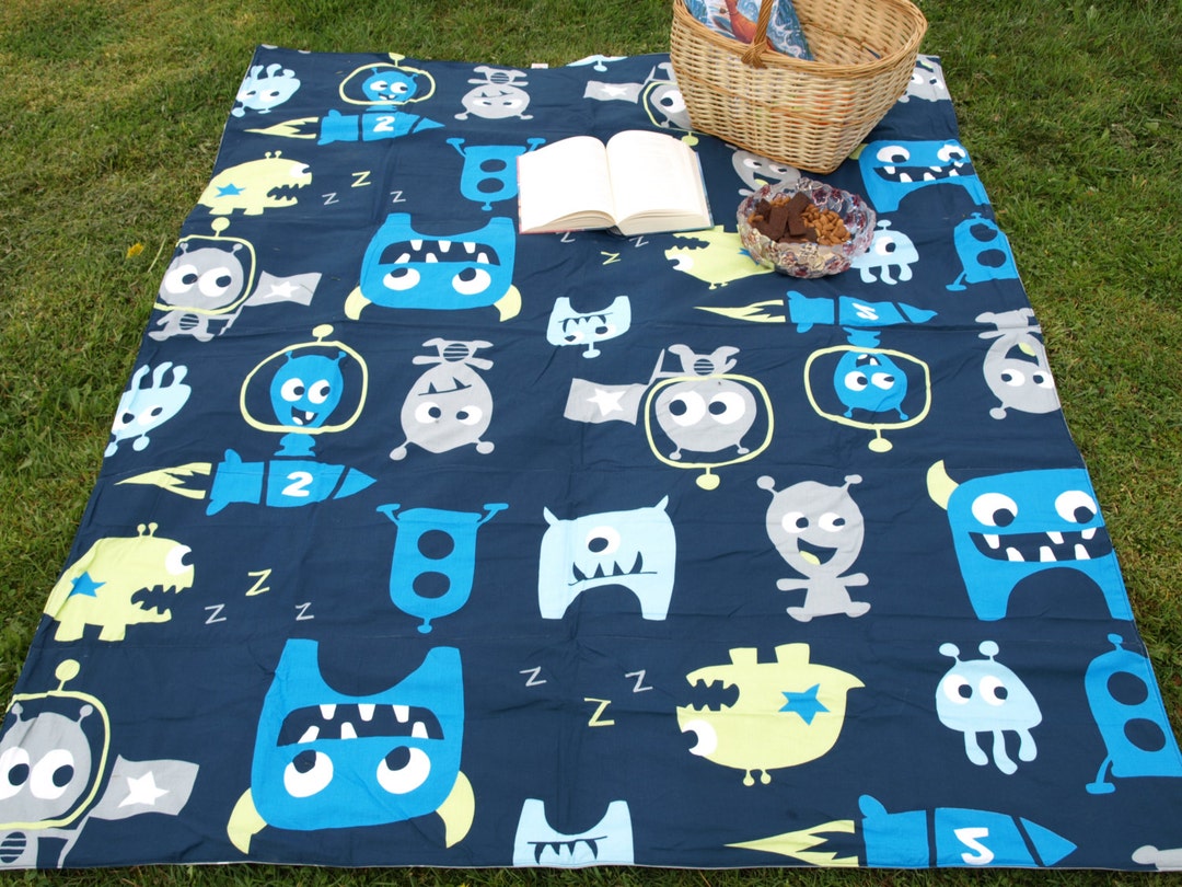 Picnic Blanket Navy Blue Waterproof XL Picnic Blanket and BAG Etsy