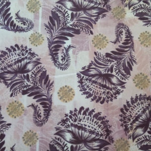 Tablecloth purple beige brown green flowers Floral Modern Scandinavian Design , napkins , runners , curtains available, great GIFT