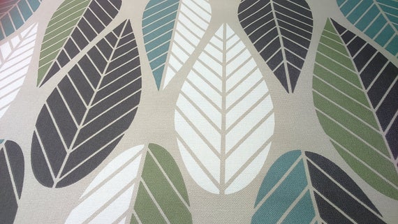 Rideau Panneau Beige Rouge Vert Gris Turquoise Feuilles Cantonnière De Cuisine Abstraite Moderne Decor Cafe Rideau Chemin Serviettes Disponibles