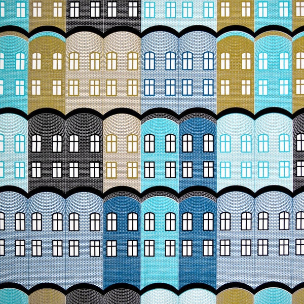 Tablecloth blue moss green black Houses Modern Scandinavian Design Runner Napkins Pillow Curtains Tea towel great GIFT