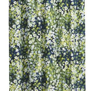 Curtain panel white green blue flowers Floral Scandinavian Modern Decor Cafe curtain Kitchen valance , runner , napkins available,great GIFT