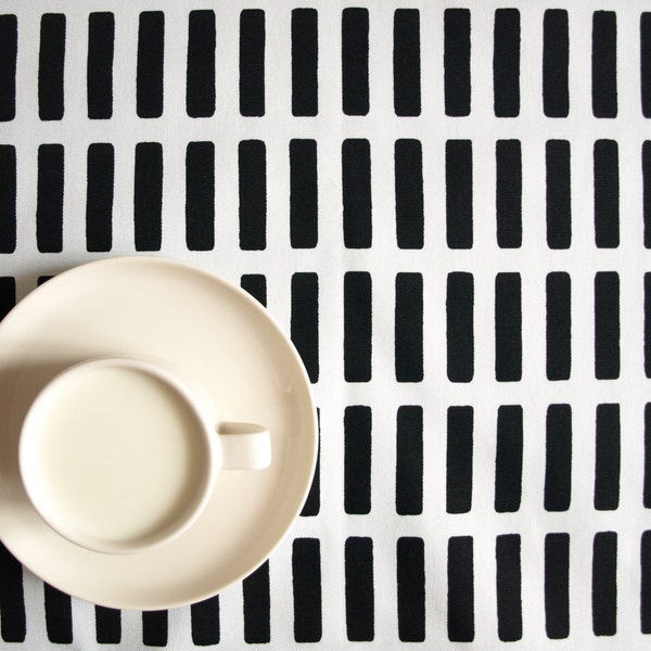 Tablecloth white black stripes lines striped tablecloth ,also table runner , pillow ,curtains available, great GIFT