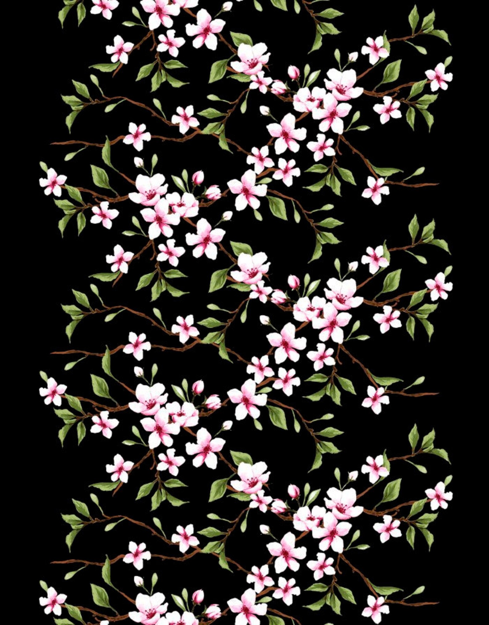 Tablecloth black white pink flowers Floral Decor Modern Etsy