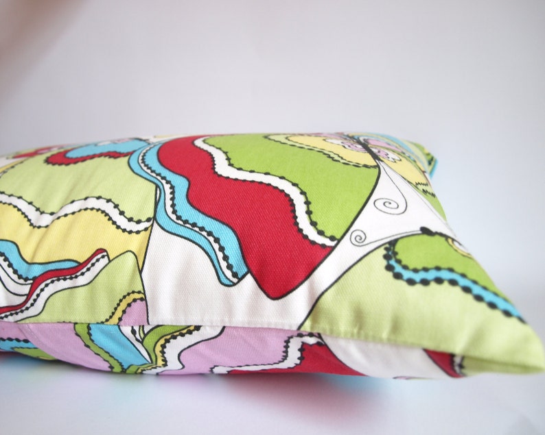 Pillow Cover White Red Green Yellow Pink Turquoise Colorful Etsy