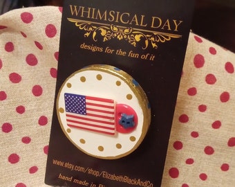 Waving Flag Lapel Pin Florida FL State Flag Lapel Pin Enamel Made of Metal Souvenir Hat Men Women Patriotic