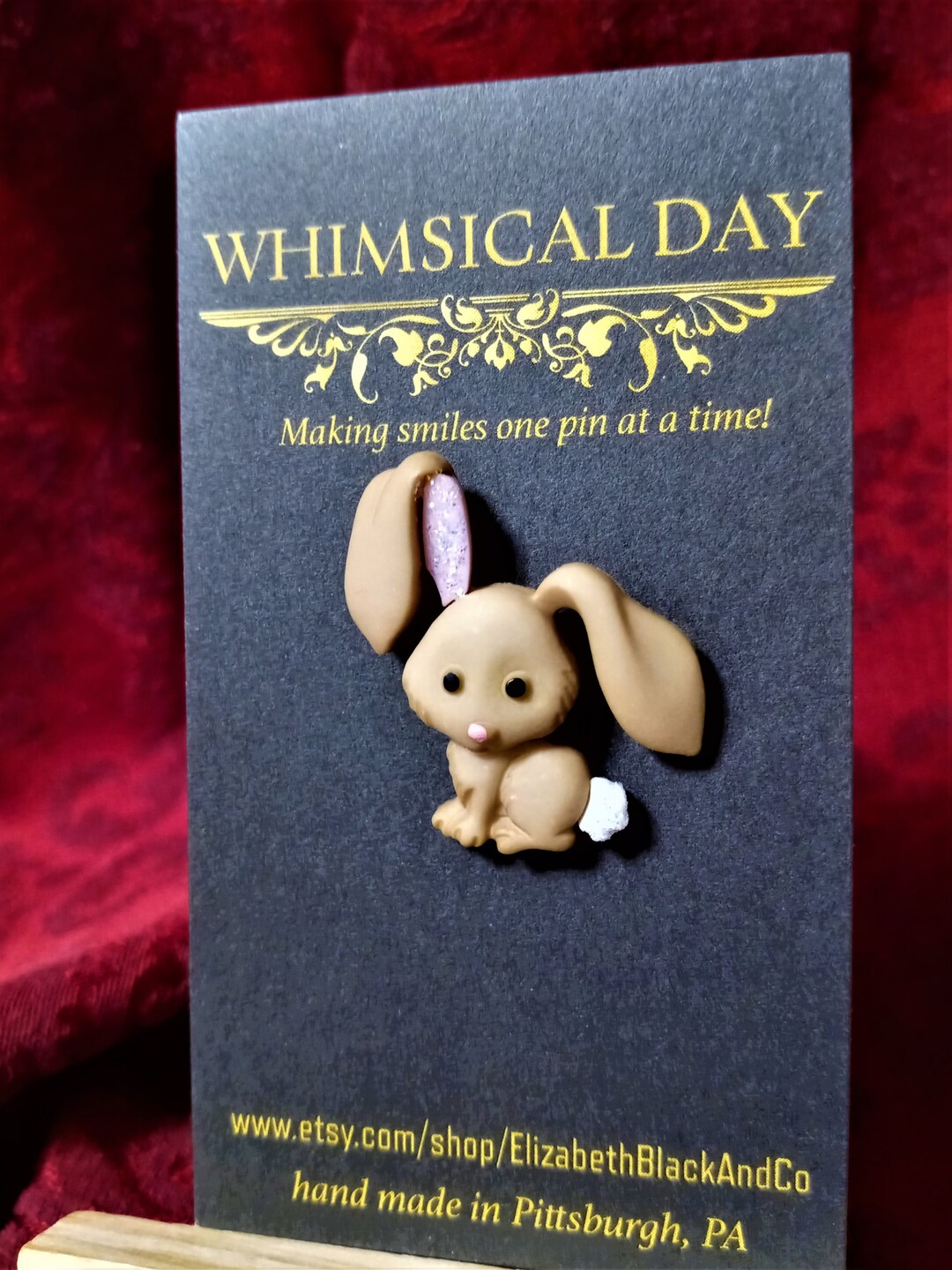 Easter Bunny Brooch Easter Bunny Pin Bunny Bunny Pin Gray Etsy