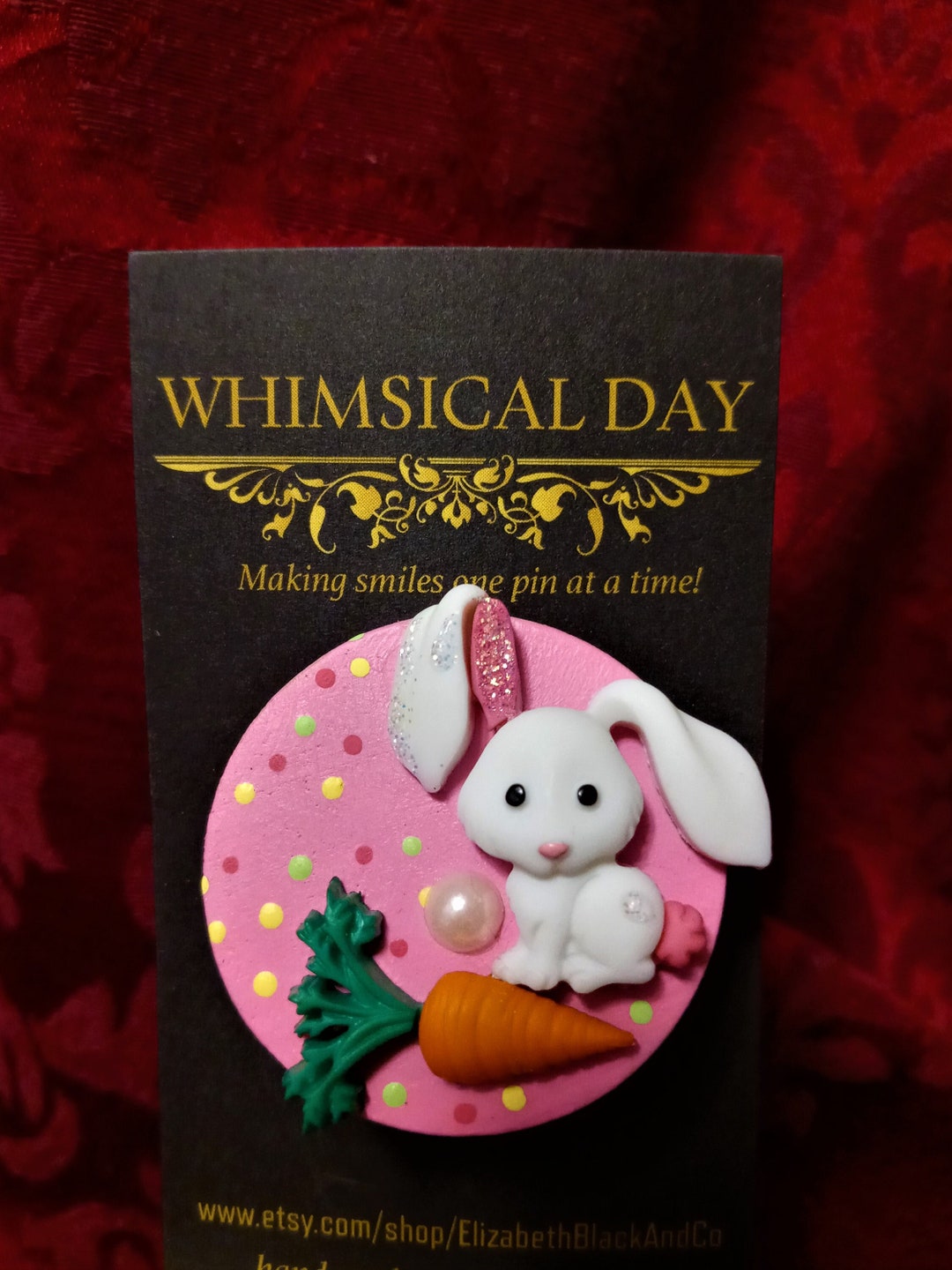 Easter Bunny Pin Easter Bunny Brooch White Easter Bunny Etsy