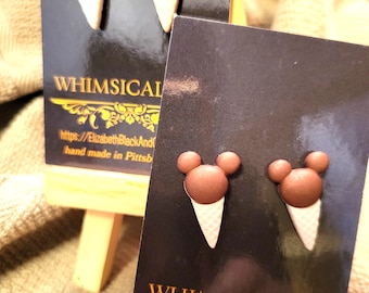 Mickey Mouse Ice Cream Cone Stud Earrings, Disney Style