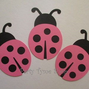 Ladybug Theme Decorations, Diecut Cutouts, for Diaper Cake, Centerpiece, Birthday Party, Baby Shower