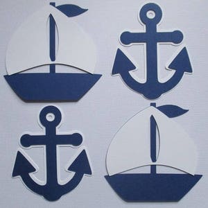 Nautical Theme Decorations, Diecut Cutouts, for Diaper Cake, Centerpiece, Birthday Party, Baby Shower