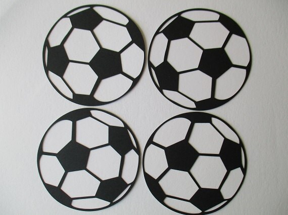 6 Soccer Ball 3 Size Options Sport Theme Decorations Diecut Etsy