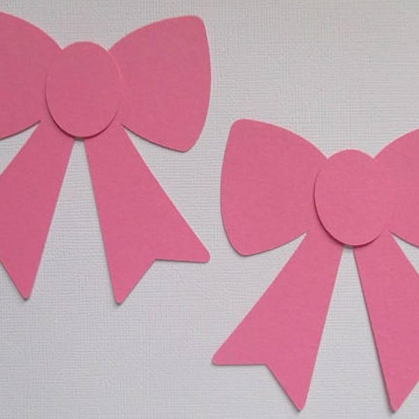 Pink Bows Decorations, Cutouts, for Centerpiece, Diaper Cake, Girl Baby Shower, Pink