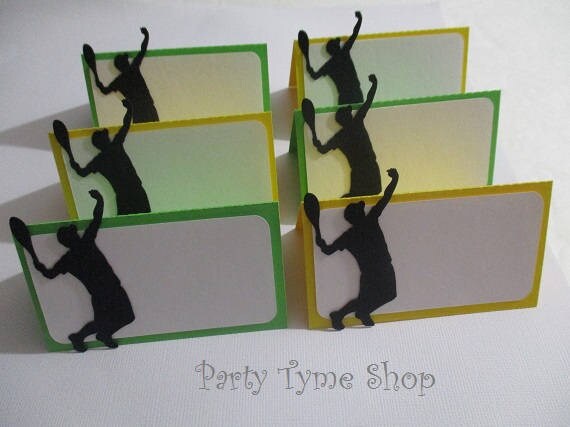 12 Tennis Theme Food Tents Place Cards Food Signs Tennis Etsy