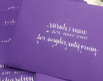 Modern Calligraphy “Matthew” Style Hand Lettered Envelopes - Custom Wedding, Party, Invitations Hand Lettering