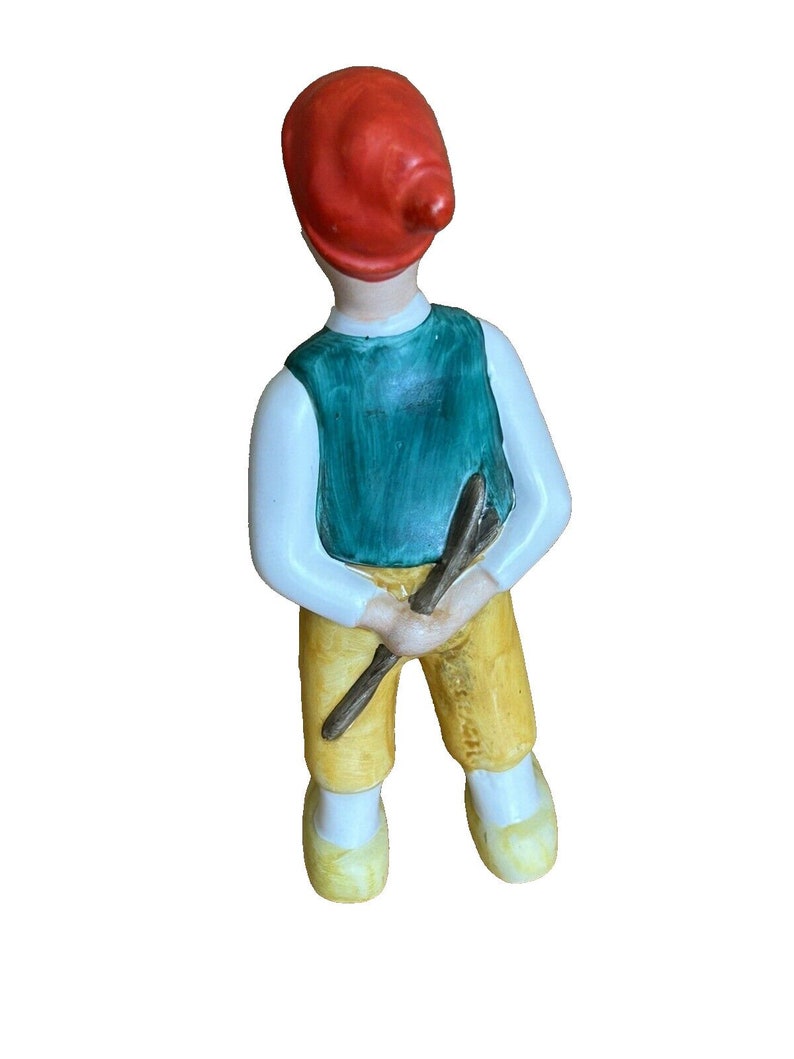 Goebel Hummel Figurine of Boy Clogs Vest Stick Artist Lars Pagfeldt 5.5