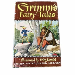 Vintage Grimms Fairy Tales Book By &quot;Brothers Grimm&quot; Grosset & Dunlap NY 1946 USA