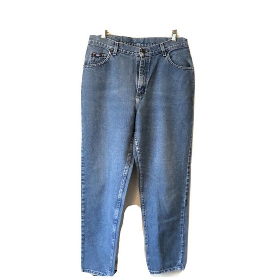 Vintage Mom Jeans Lee High Waist Blue Denim Taper… - image 1