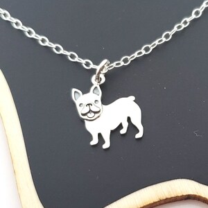 French Bulldog Charm Sterling Silver Necklace