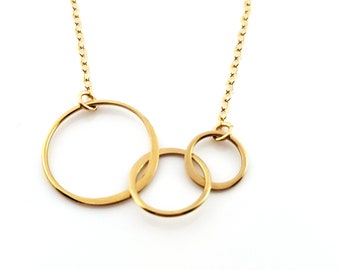 Three Circles of Life Charm - 14k Gold Filled Jewelry