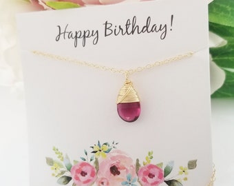 Add-on Happy Birthday Necklace and Gift Insert Card - Gift Wrapping Upgrade