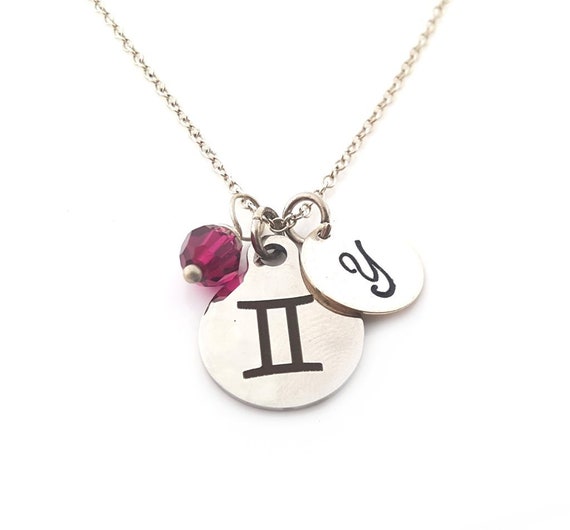 Gemini swarovski necklace discount