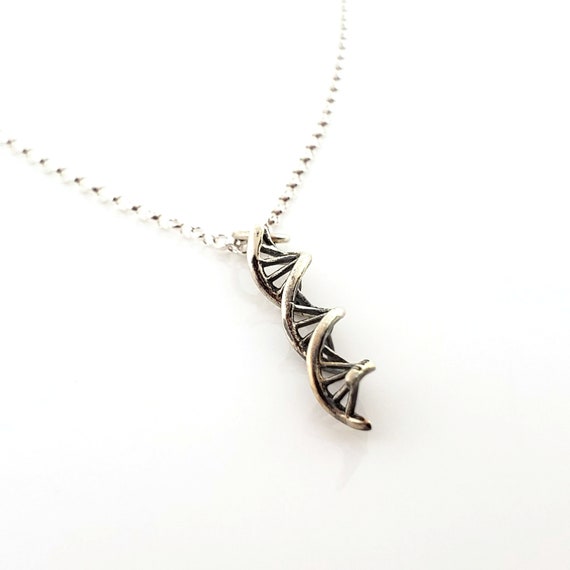 アクセサリー Handmade Vintage Silver DNA Necklace 925 DNA Double Helix Charm Necklace - 925 Sterling Silver