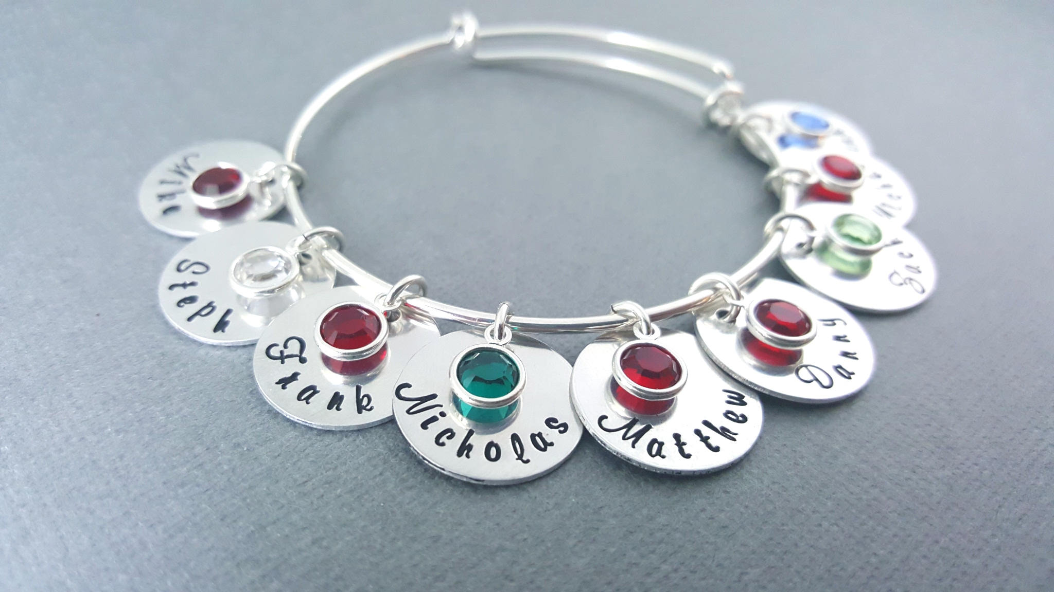 Personalized Name Bracelet Childrens Names Adjustable Bangle Etsy