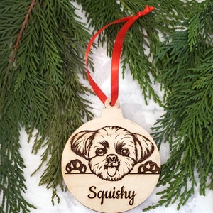 Shih tzu christmas stocking personalized