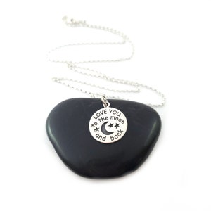 Love You to the Moon and Back Sterling Silver Necklace