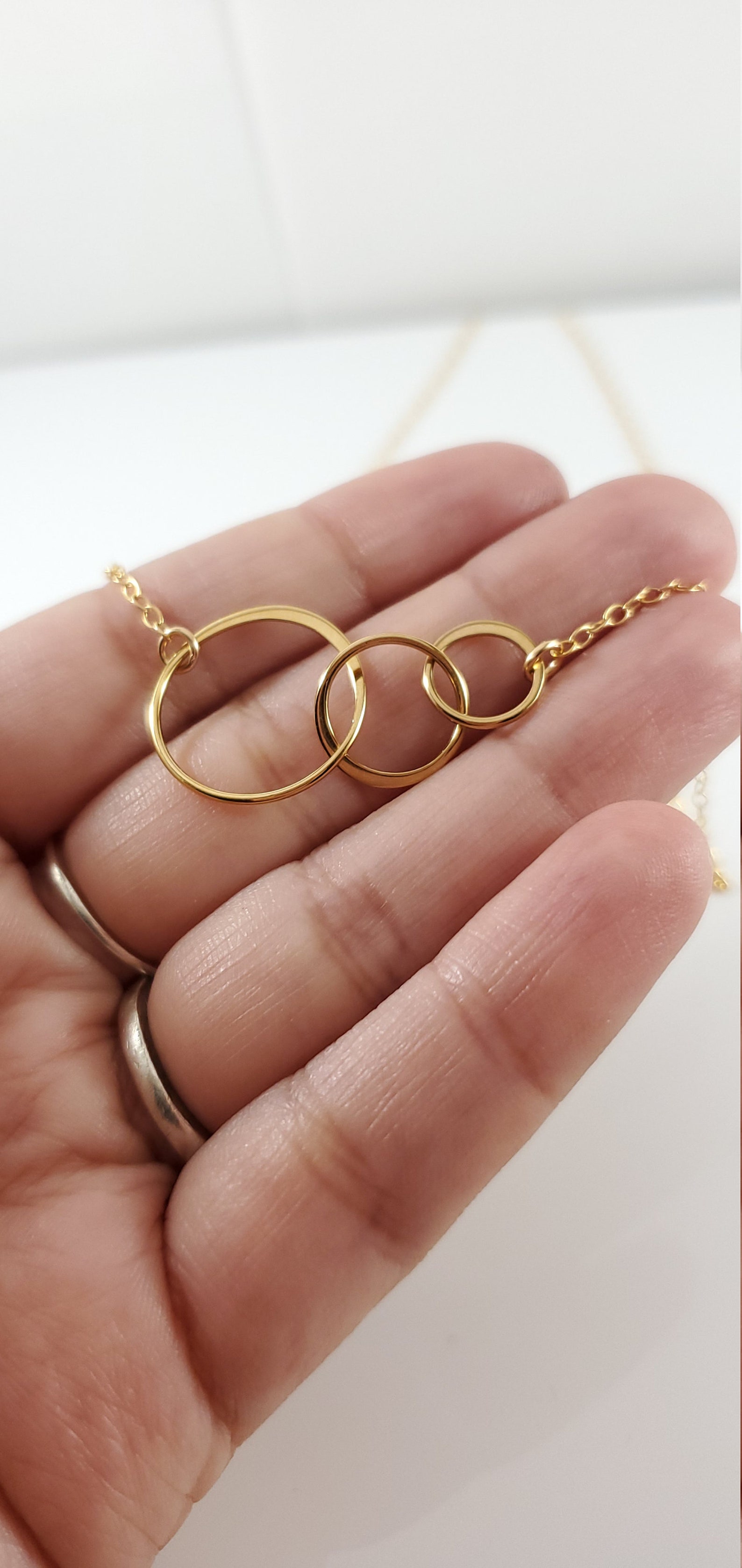 Three Circles of Life Charm 14k Gold Filled Jewelry Etsy