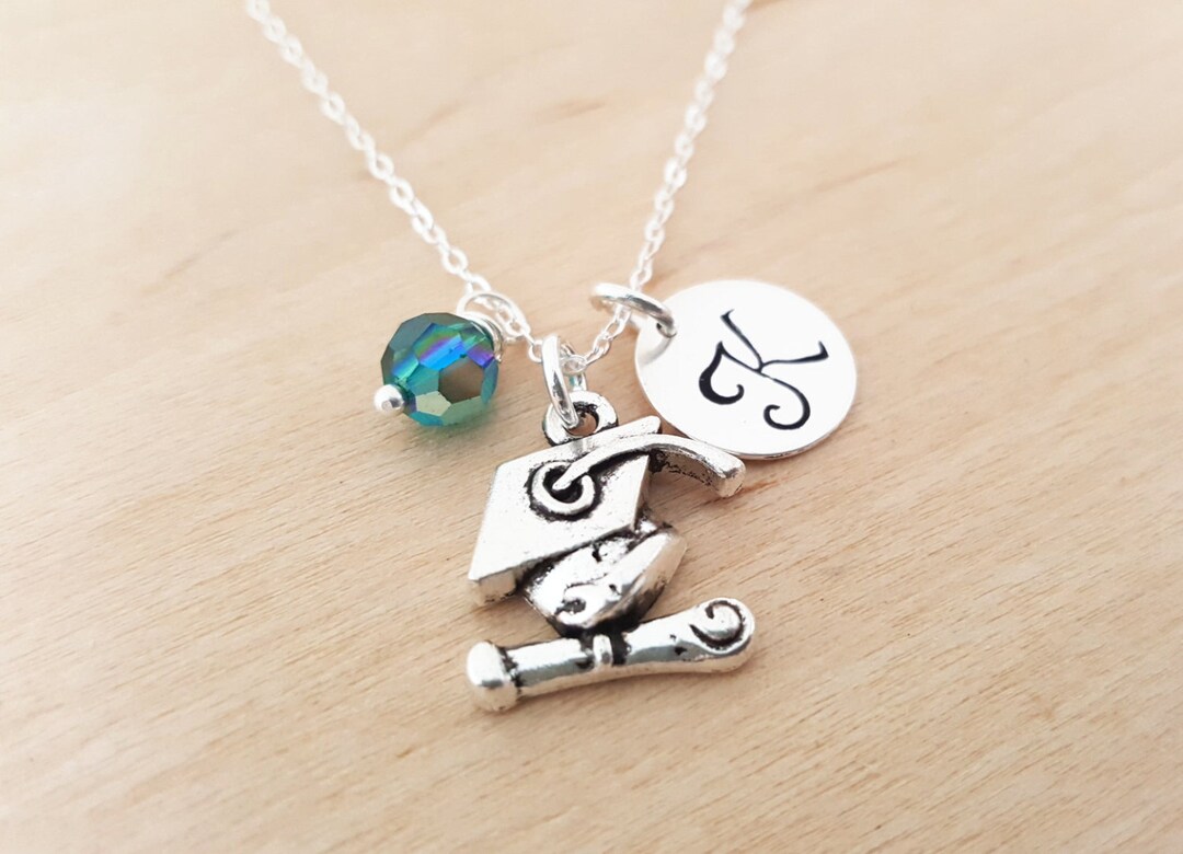 Graduation Necklace Graduation Cap Necklace Initial Necklace Graduation Necklace Graduation Cap Necklace Initial Necklace