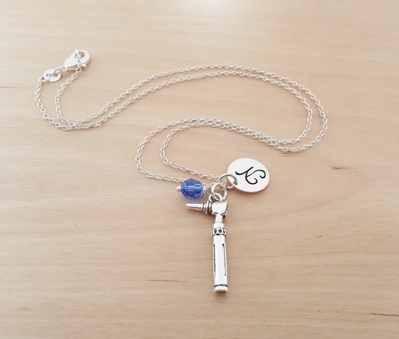 Otoscope Charm Necklace ENT Gift Birthstone Necklace Etsy